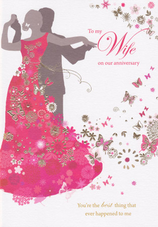 Sara Miller Wife Silhouette Anniversary Card