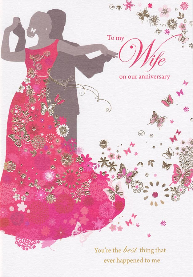 wife silhouette anniversary card sara miller cardspark