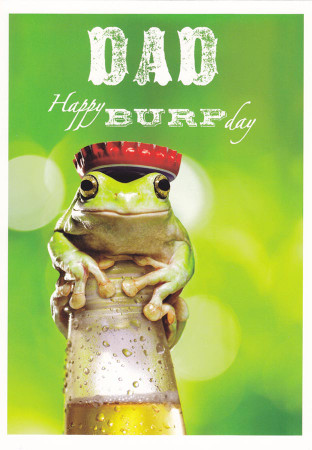 Framed Dad Birthday Card King For a Day Frog