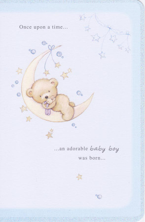 Yours Truly Baby Boy Once Upon a Time Teddy Card