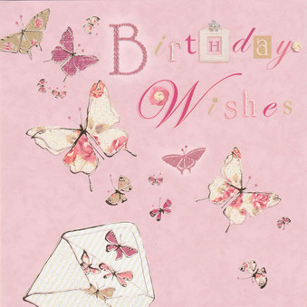 Lola - Butterfly Birthday Wishes Card