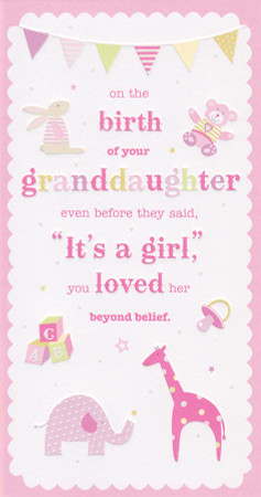 CCI New Baby Granddaughter Card