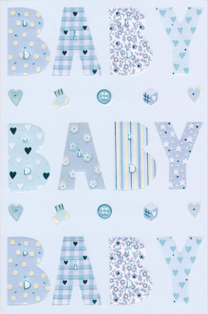 Jasmine Baby Baby Baby Blue Card