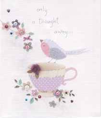 Button Box Only A Thought Away Birthday Card