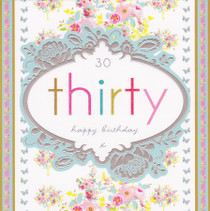 Stephanie Rose Age 30 Birthday Card - 30th