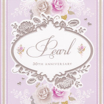 Stephanie Rose Pearl 30th Anniversary Card