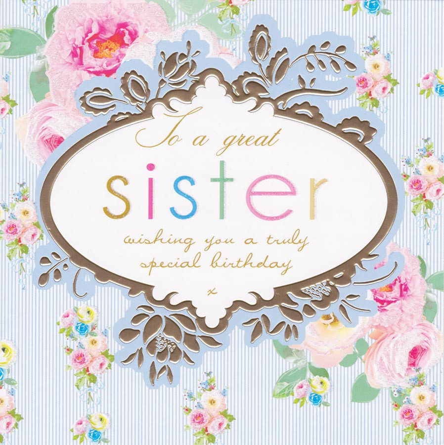 Great Sister Birthday Card Stephanie Rose CardSpark