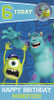 Monster University 6th Birthday Card With Badge