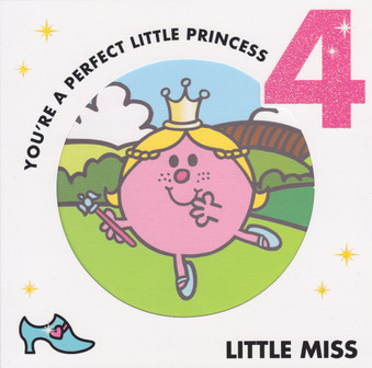 Little Miss  4th Birthday Card