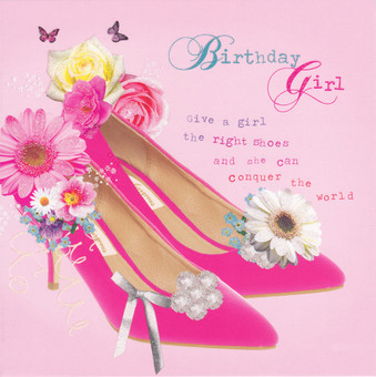Birdsong Shoes Birthday Card