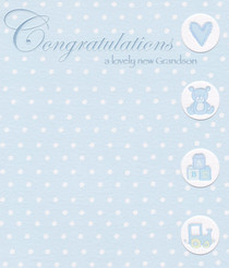 New baby Grandson Card