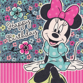 Minnie Mouse Happy Birthday Card