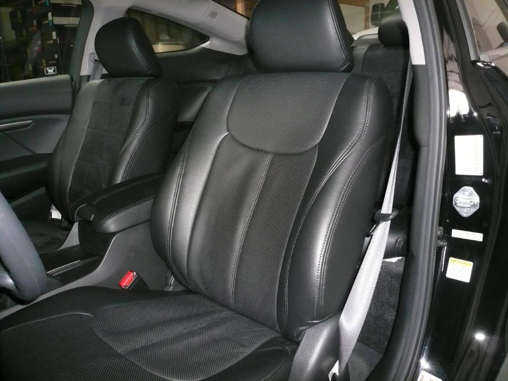 Clazzio 310022gry Grey Leather Front and Rear Row Seat Cover for Honda Civic 4 Door DX-VP//LX//LX-S