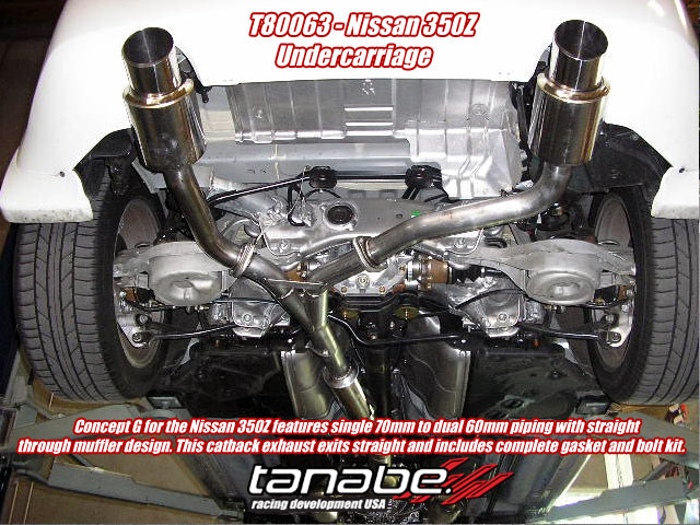 Tanabe Medalion Concept G Cat Back Exhaust Nissan 350z 03 06