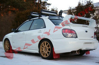 Rally Armor Red/White Urethane  Mud Flaps - 2002-2007 Subaru Impreza WRX/STI