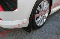 Rally Armor Black/Silver Urethane  Mud Flaps - 2008-11 Subaru Impreza WRX