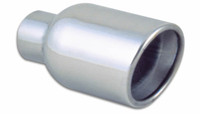 Vibrant Performance Weld-On 3" Round Stainless Steel Exhaust Tip (Double Wall, Angle Cut)
