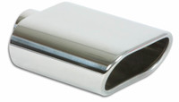 Vibrant Performance Weld-On 5.5" x 3" Oval Stainless Steel Exhaust Tip (Single Wall, Angle Cut)