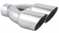 Vibrant Performance Weld-On Dual 3.5" Round Stainless Steel Exhaust Tips (Single Wall, Angle Cut)