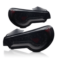 Winjet LED Tail Lights  (Black / Smoke) - Scion FR-S / Subaru BRZ