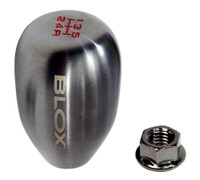 Blox Racing 6-Speed Billet Shift Knob - Gun Metal, 10x1.5mm