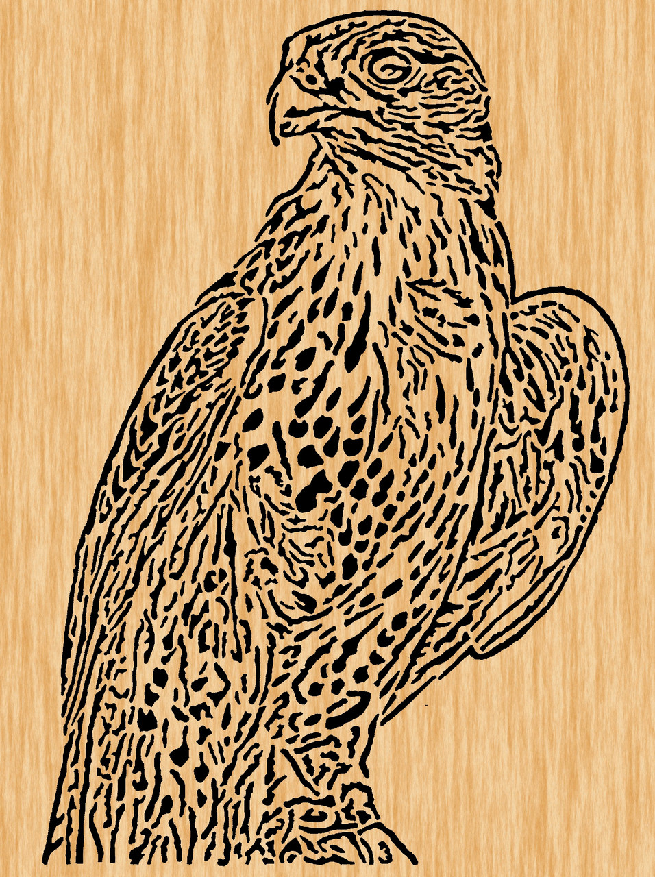 FRONT VIEW HAWK PATTERN PS Wood Machines