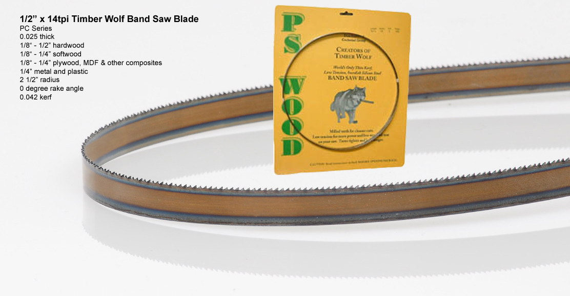 Woodworking Timber Wolf Band Saw Blade 80/" 1//4/" 14tpi RK