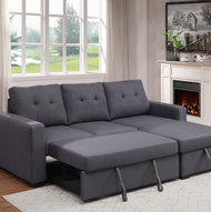 Spacesaver sectional sofa bed (reversible chaise)