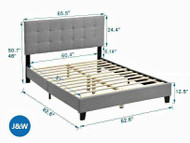 Accent fabric platform bed ( queen only)