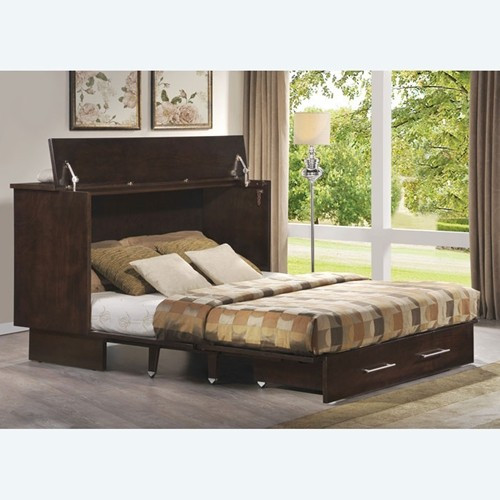 Modern Cabinet Bed With Gel Memory Foam Mattress Made In Bc