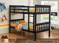 B51 solid wood bunk bed (twin / twin)