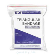 S+M Triangular Bandage Cotton Std - Carton (360)