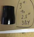 Silicone Straight Coupler Reducer 3" to 2.5" Turbo Silicone, black