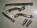 2.7L RS6 KO4 DUAL FLANGED HYRBID 3" TO 3" AUDI DOWNPIPES WITH MERGE PIPES