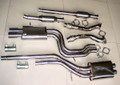 AUDI S4 2.7L TWIN Muffler Turbo-back + RESONATED Downpipes and Exhaust Catback 