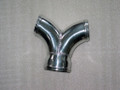 POLISHED Twin Turbo Y Pipe Dual 2.5 to 3" Air Intake Intercooler FMIC Pipe