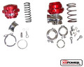 XS-Power 50mm BOV AND 44mm Wastegate Combo Turbo blow off valve and Waste Gate RED