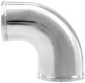 Polished Cast Aluminum 90 Degree 3"-2.5" O.D. Reducer Elbow Pipe 