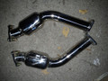 FITS Nissan 350z G35 Dual Down Pipes Downpipes Stainless CATTED