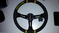 MOMO Drifting Yellow 330mm leather Tuner Performance Steering Wheel 330mm dished