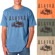 Alaska Moose Men's/Adult Pigment Dyed T-shirt