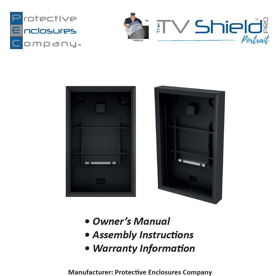 Waterproof commercial digital signage solution The TV Shield PRO Portrait manual Outdoor digital signage cabinet for commercial locations, weatherproof TV cabinet