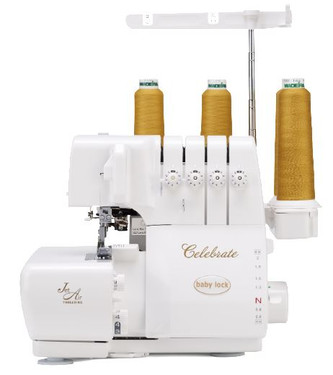 Finished another project? Time to celebrate! The easy-to-use Baby Lock Celebrate serger includes adjustable manual tensions, allowing for perfect stitches on any type of fabric. Jet-Air Threading™ threads your machine with the touch of a lever. Plus, Celebrate’s presser foot features a 6mm height that makes serging on thicker fabrics a breeze!

The Baby Lock Celebrate serger's top features include:

Easy push lever looper threading
Built-in needle threader
Easy tension system
4/3/2 thread serging
Full featured differential feed
Bright LED lighting
Adjustable presser foot height up to 6MM