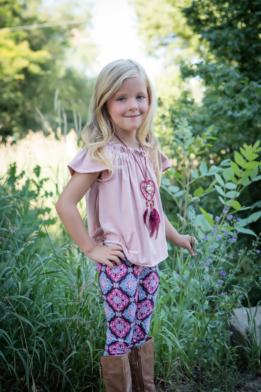 Ready For Fall 3 Piece Set Pink - Ryleigh Rue Clothing by MVB
