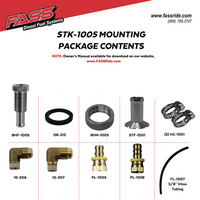 FASS FUEL SYSTEMS DIESEL FUEL BULKHEAD AND VITON SUCTION TUBE KIT (STK-1005)