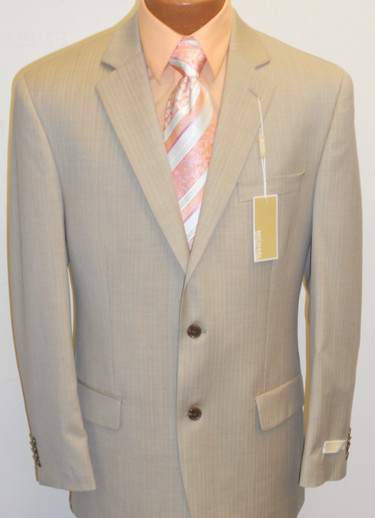 Men's Michael Kors Pinstripe Suit - Tan - S & K Suits