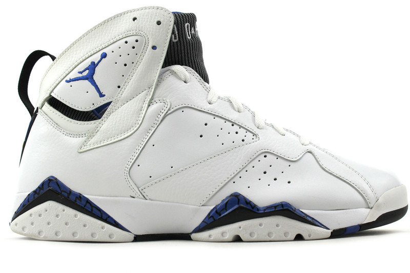 Jordans 7 2024 white and blue