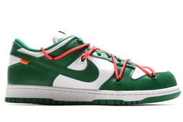  NIKE DUNK LOW LTHR / OW OFF WHITE PINE GREEN (SIZE 11)