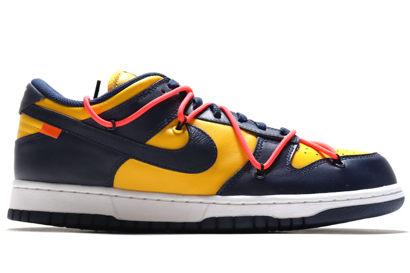 NIKE DUNK LOW LTHR / OW OFF WHITE MICHIGAN (COSMETIC SECOND