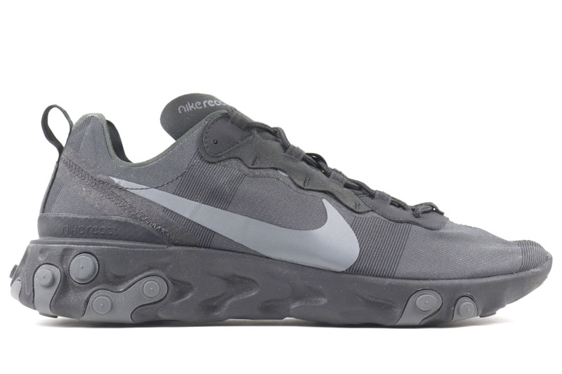 Nike react element 55 triple black best sale